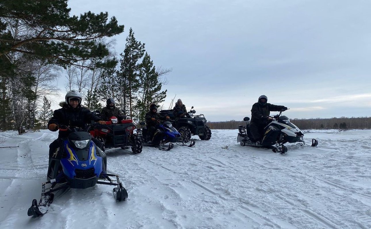 Покататься на снегоходах в пригороде Новосибирска. Сайт snegohod1.ru